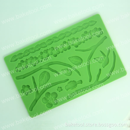 Food Grade Peach Blossom Silicone Mold for Cake Fondant Decoration